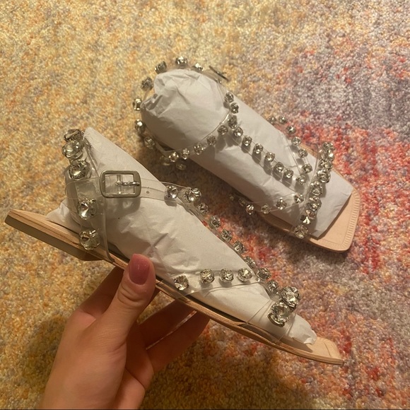 NWT Jeffrey Campbell Amaryl Crystal Sandal - Picture 2 of 7